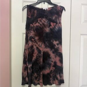 Chic Tie-Dye Sleeveless Mini Dress